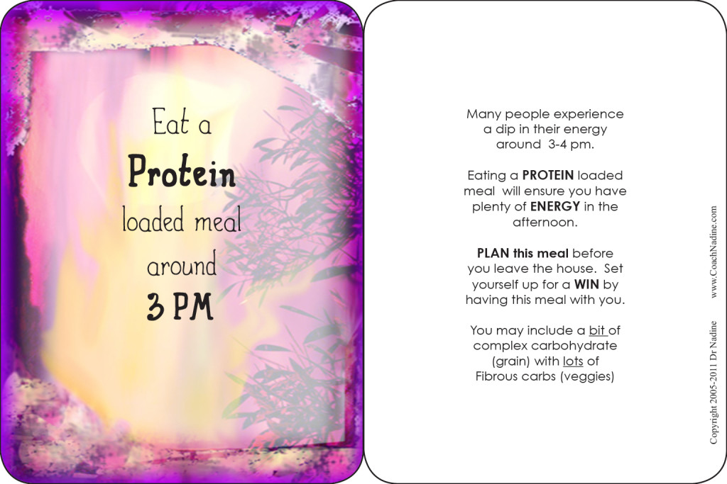 eat Protein card front and back